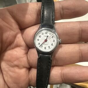 Working Vtg Timex Easy Reader Watch Quartz Women 20mm New Battery Fit Upto 8in